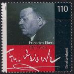 ФРГ. 2000 год. 75 лет со дня смерти первого президента Германии Фридриха Эберта. 1 марка