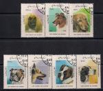Афганистан 1986 год. Собаки. 7 гашеных марок