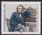 ФРГ 1983 год. 150 лет со дня рождения композитора Иоганна Брамса. Марка