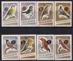 Румыния 1966 год. Певчие птицы. 8 марок