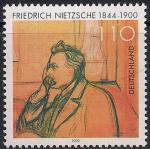 ФРГ. 2000 год. 100 лет со дня смерти немецкого философа Фридриха Ницше. 1 марка