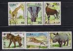 Куба 1978 год. Африканская фауна. 6 гашеных марок