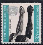 ГДР 1971 год. Плакат Д.Хартфилда. "Борьба с расизмом." 1 марка