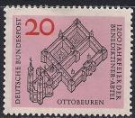 ФРГ 1964 год. 1200 лет Бенедиктскому аббатству. 1 марка