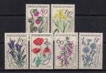 ЧССР 1964 год. Цветы. 6 марок с наклейкой