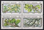 Маршалловы острова 1985 год. Цветы. Малый лист 4 марки