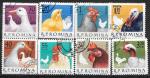 Домашние птицы, Румыния 1963 год, 8 гашеных марок.