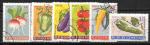 Овощи, Румыния 1963 год, 6 гашёных марок.