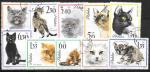 Кошки, Польша 1964 год, 10 гашёных марок