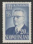 Финляндия 1950 год. Президент Юхо Паасикиви. 1 марка