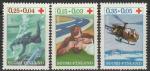 Финляндия 1966 год. Красный Крест. Спасатели, 3 марки (378.609)