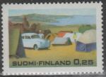 Финляндия 1968 год. Туризм. Кемпинг-лагерь в районе озёр. автомобиль 1 марка 