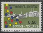 Финляндия 1970 год. Молекулярная структура и фабрика. Химия - промышленным отраслям. 1 марка