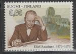 Финляндия 1973 год. 100 лет со дня рождения финского архитектора Элиэля Сааринена. 1 марка