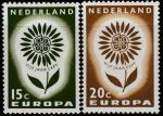 Нидерланды 1964 год. Стилизованный цветок. Эмблема "CTPT". 2 марки