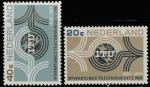 Нидерланды 1965 год. 100 лет Международному Союзу Телекоммуникаций (ITU). Эмблема ITU. 2 марки