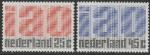 Нидерланды 1969 год. Аббревеатура "IAO". 50 лет Международной организации труда. 2 марки