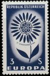 Австрия 1964 год. Стилизованный цветок. Эмблема "CEPT". Слово "Europa". 1 марка