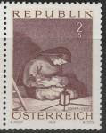 Австрия 1969 год. Рождество. Картина "Мадонна". 1 марка