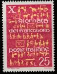 Италия 1968 год. День почтовой марки. Стилизованное изображение почтовых перевозок. 1 марка
