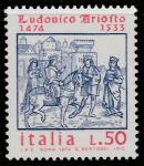 Италия 1974 год. 500 лет со дня рождения итальянского поэта и драматурга Лудовика Ариосто. 1 марка