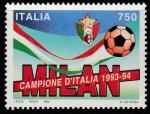 Италия 1994 год. Герб итальянского футбольного клуба. 1 марка