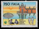 Италия 1992 год. Итальянский курорт Виареджо. 1 марка