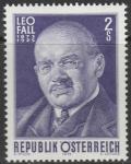 Австрия 1975 год. 50 лет со дня кончины композитора Лео Фолла. 1 марка
