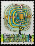 Австрия 1975 год. Картина австрийского современного искусства. 1 марка