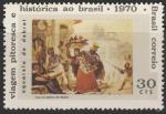 Бразилия 1970 год. Картина "Рабство" Жан-Батиста Дебре, придворного живописца бразильской императорской семьи. 1 марка 