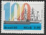 Бразилия 1990 год. Парусник. 1 марка 
