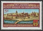Австрия 1989 год. 750 лет городу Брукк-ан-дер-Лайта. 1 марка 