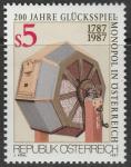 Австрия 1987 год. 200 лет государственной лотереи в Австрии. 1 марка 