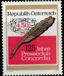 Австрия 1984 год. 125 лет пресс клубу Конкордия в Вене. 1 марка 