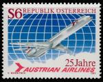 Австрия 1983 год. 25 лет Австрийским авиалиниям. 1 марка 
