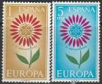 Испания 1964 год. Стилизованный цветок. Европа. СЕРТ. 2 марки 