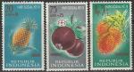 Индонезия 1961 год. Фрукты. День социального обеспечения. 3 марки 
