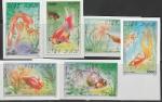 Вьетнам 1990 год. Золотые рыбки. 6 беззубц. марок 