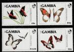 Гамбия 1984 год. Бабочки. 4 марки 