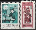 Вьетнам 1973 год. Государство - инвалидам войны. 2 гашёные марки 