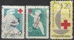 Вьетнам 1963 год. 100 лет Международному Красному Кресту. 3 гаш. марки 