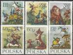 Польша 1962 год. Иллюстрации к детским сказкам. 6 гашёных марок 