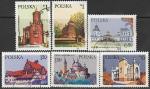 Польша 1977 год. Памятники архитектуры. 6 гашёных марок 