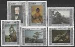 Куба 1987 год. Картины из Национального музея искусства Гаваны. 6 гашёных марок 