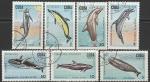 Куба 1984 год. Морские млекопитающие. 7 гашёных марок 
