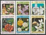 Куба 1989 год. День матери. Цветы и парфюмерия. 6 гашёных марок 