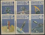Габон 1971 год. Космическая программа "Аполлон-14". 6 беззубцовых марок (ю