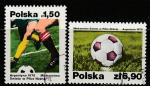 Польша 1978 год. Чемпионат мира по футболу Аргентина; 2 гашёные марки 
