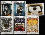 Куба 1978 год. Картины Амелия Пелаца, 6 гашёных марок 