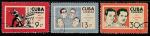 Куба 1963 год. 8 лет атаке Президентского дворца, 3 гашёные марки 